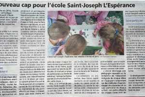 Nouveau cap pour l’école Saint-Joseph L’Espérance